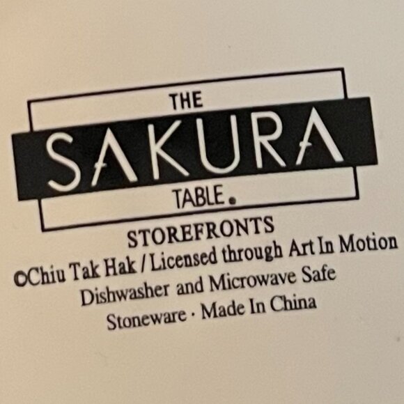 Set of 3 SAKURA French STOREFRONTS Stoneware Mugs w/ Art by Chiu Tak Hak ~ Paris - Picture 12 of 12